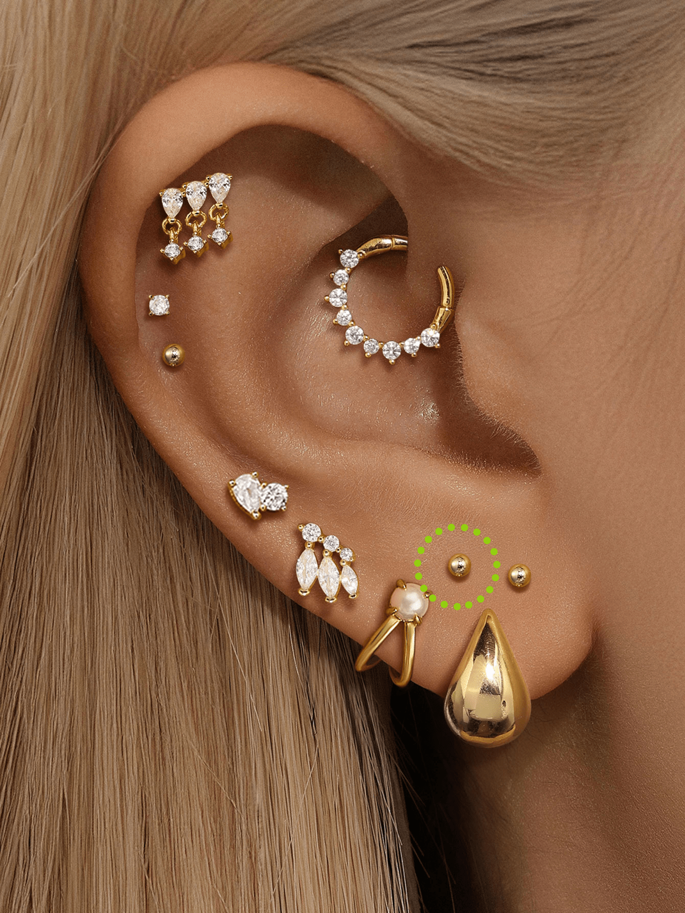 925 Sterling Silber Minimalist Mehrere Größen Piercing Stecker Ohrring
