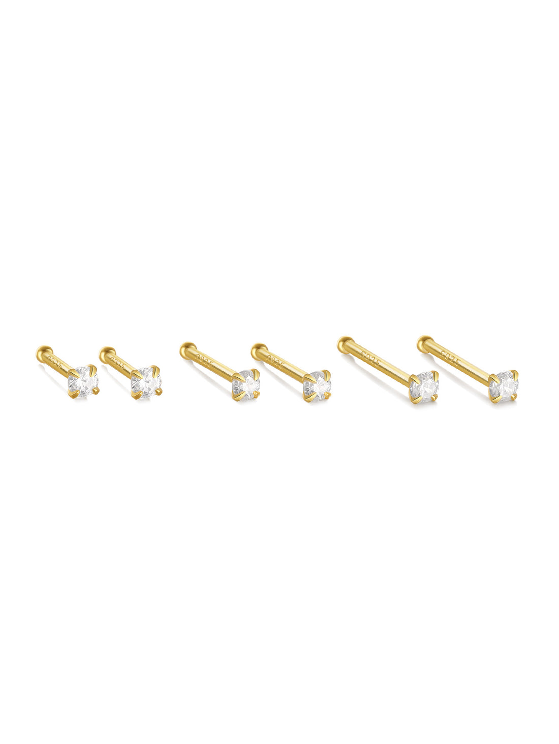 925 Sterling Silber Minimalist Mehrere Größen Piercing Stecker Ohrring