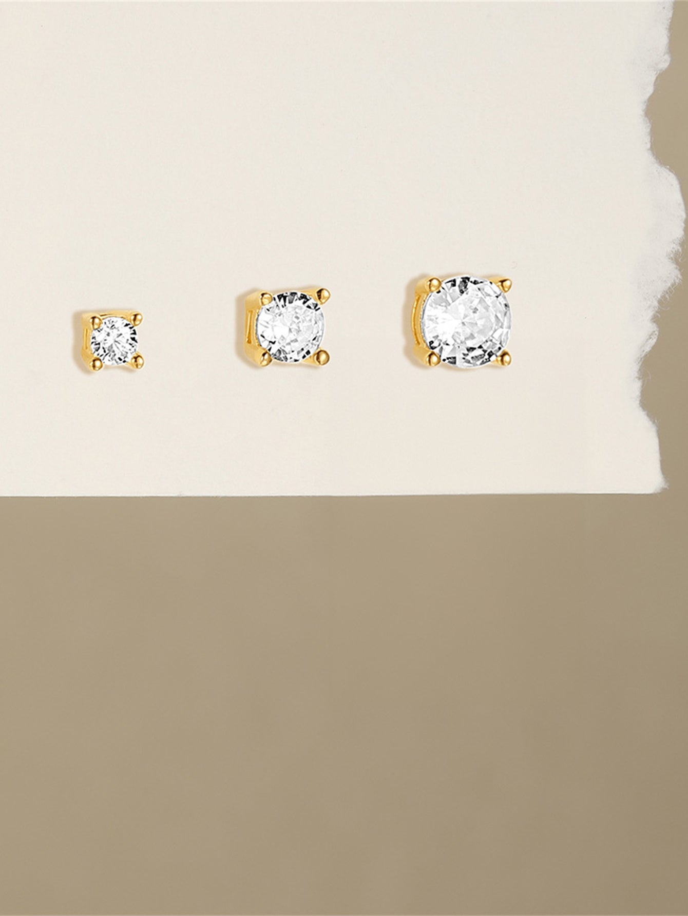 S925 Runde Zirkonia-Stecker-Ohrringe – 2mm / 3mm / 4mm