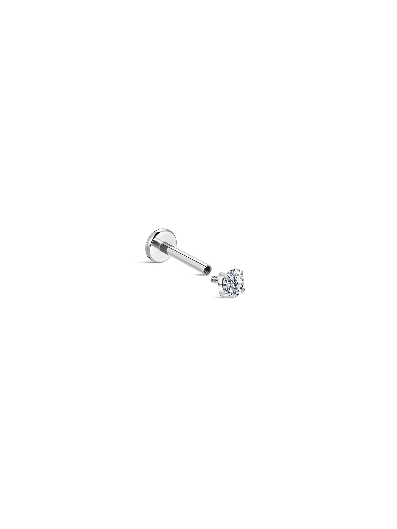 G23 Titan Hypoallergener Glänzender Ohrpiercing-Stecker
