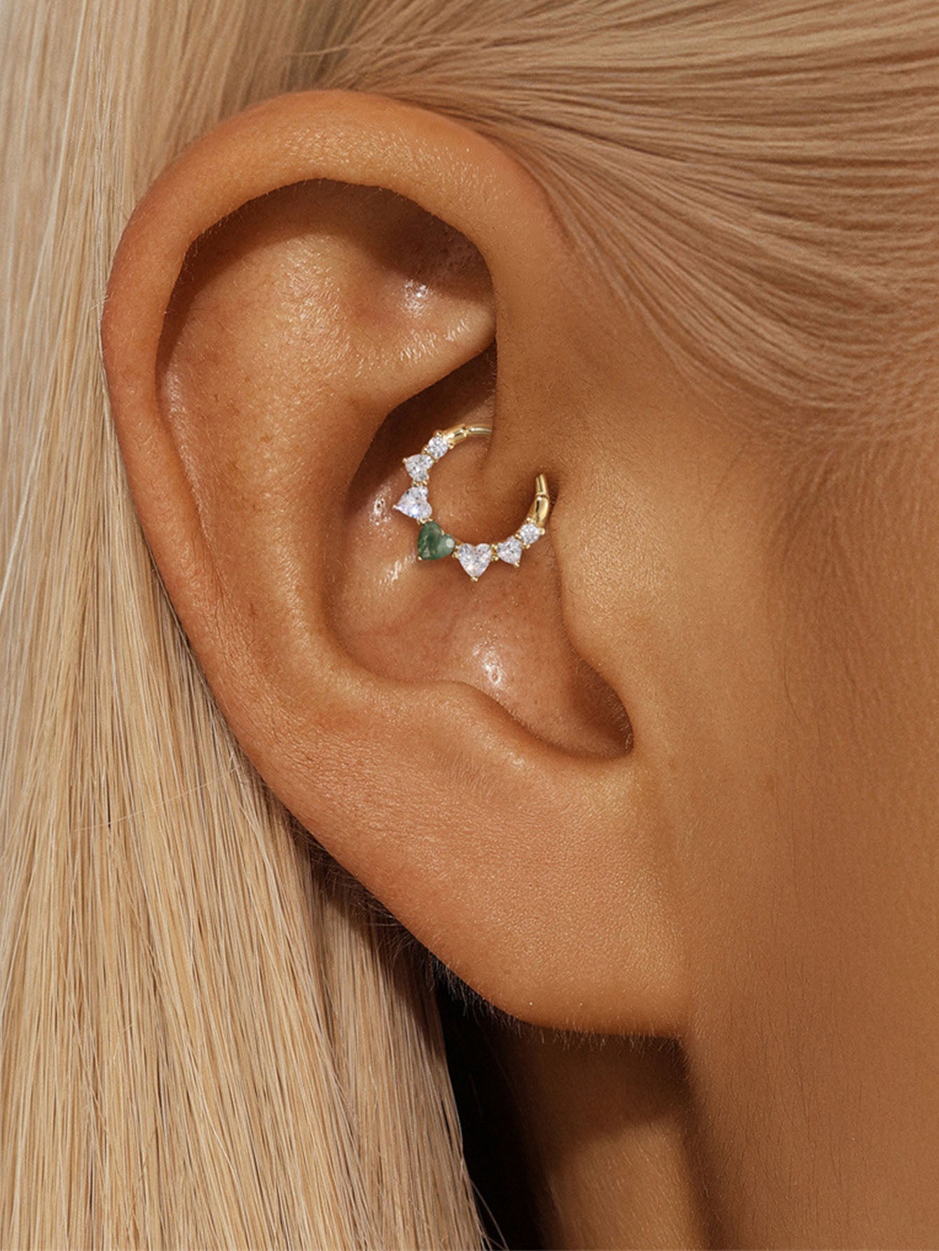 925er Sterlingsilber Wassergras Achat Tassel Knorpelpiercing Ohrstecker