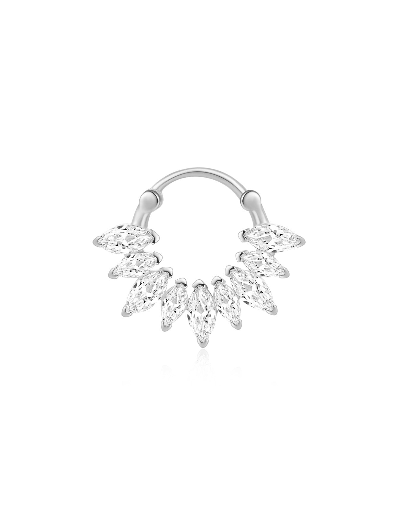 925er Sterling-Silber Blumen Pave Zirkon Ohrrings Serie
