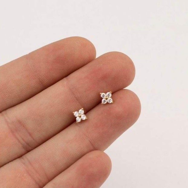 925 Blume Sterlingsilber Ohrstecker