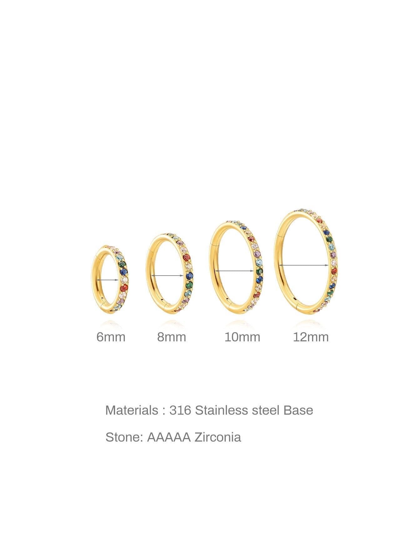 G23Titanium Wasserdichter Bunt Karneolschnallen-Loop