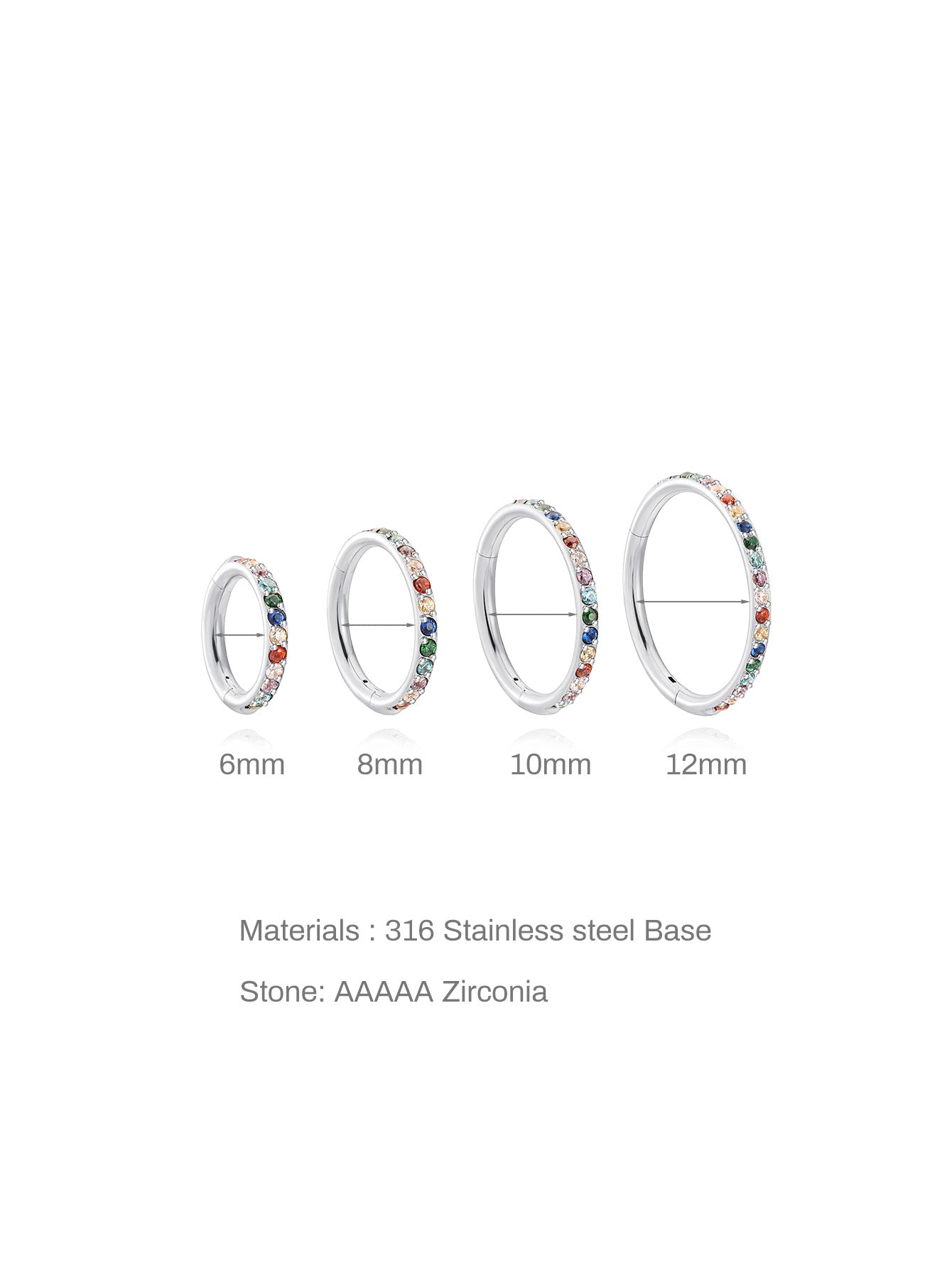 G23Titanium Wasserdichter Bunt Karneolschnallen-Loop