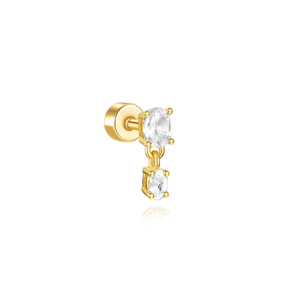 S925 Zirkon Stickerei Ohrring Serie