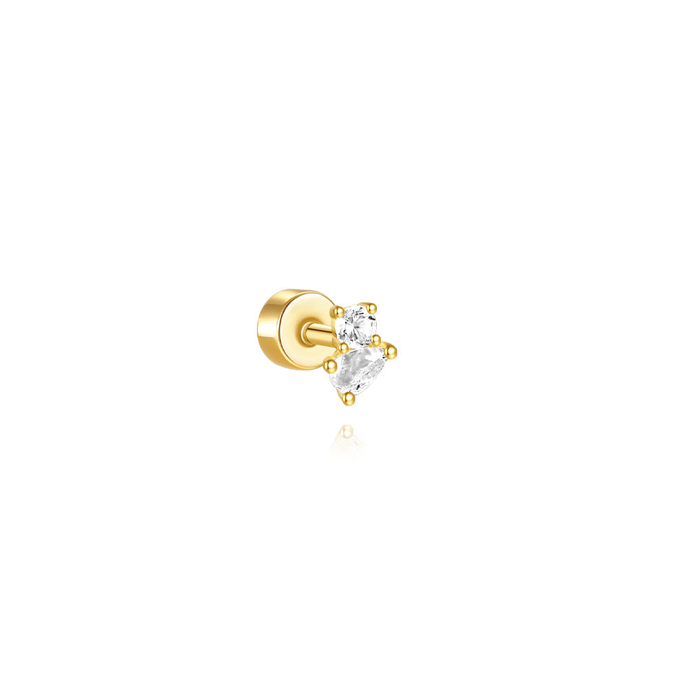 S925 Zirkon Stickerei Ohrring Serie