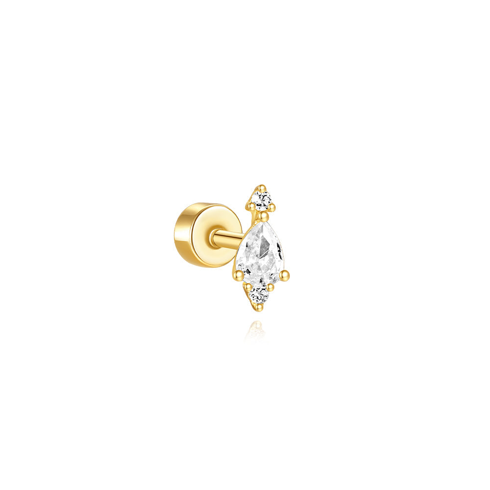 S925 Zirkon Stickerei Ohrring Serie