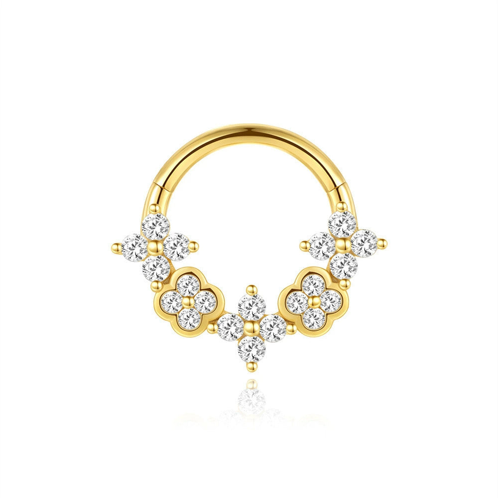 925 Sterling Silber Wasserfall-Blumen Piercing Stifte