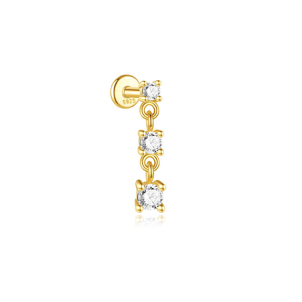925 Sterling Silber Wassertröpfchen-Ohrstecker