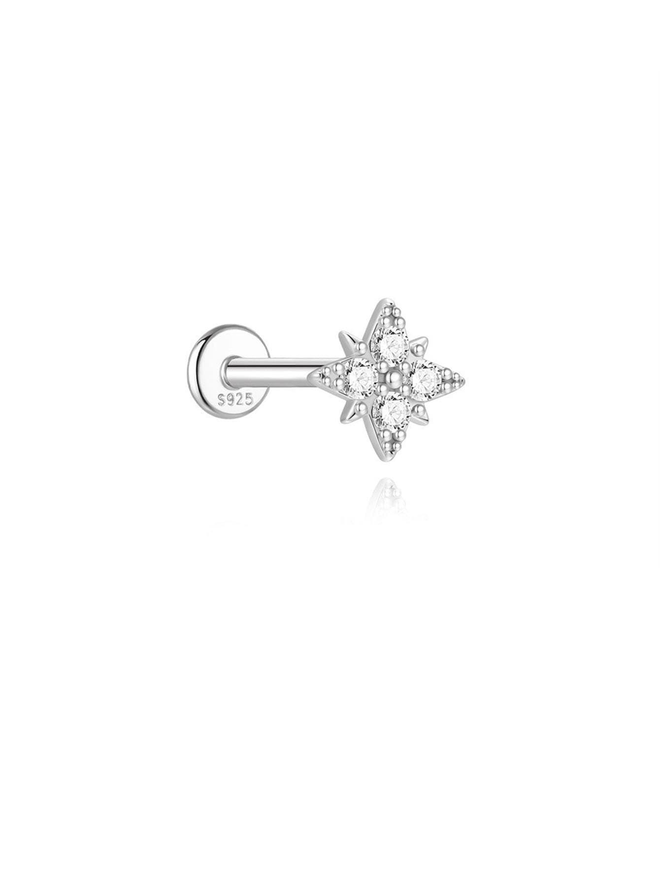 S925 Sterlingsilber Herz Tränenform Wasser Wasser Durchbohrung Stirnband