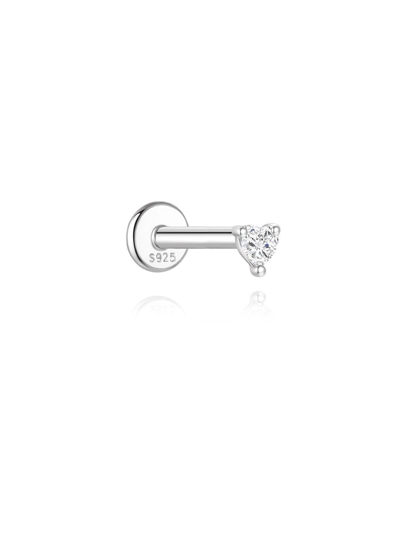 S925 Sterlingsilber Herz Tränenform Wasser Wasser Durchbohrung Stirnband
