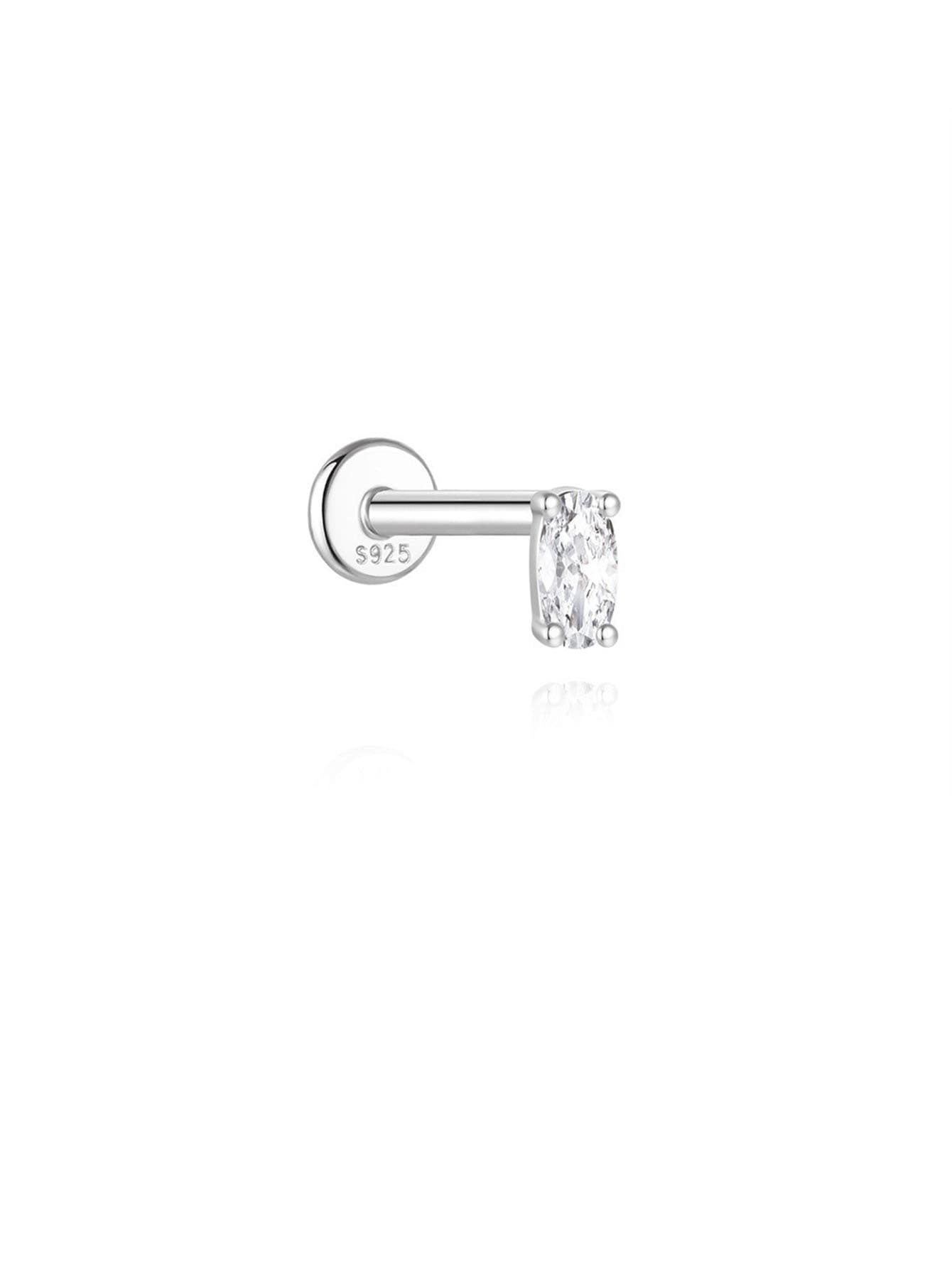 S925 Sterlingsilber Herz Tränenform Wasser Wasser Durchbohrung Stirnband