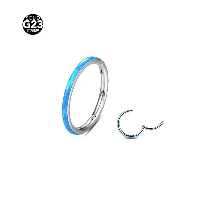 G23 Titanium Waterproof Knorpelring 16G – Blau Opal Mehrere Größen