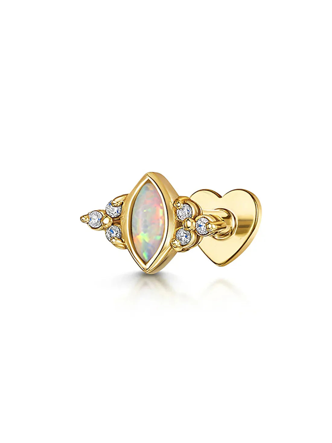 S925 Sterlingsilber Opal Marquise Ohrring Piercing Stecker